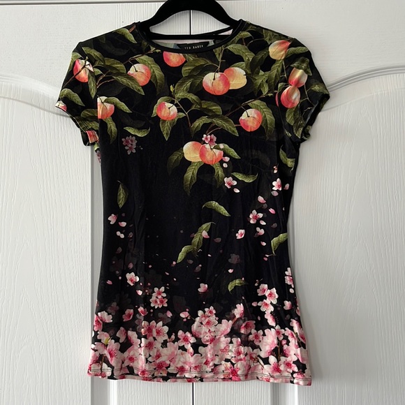 Ted Baker Tops - Ted Baker Black Floral Top